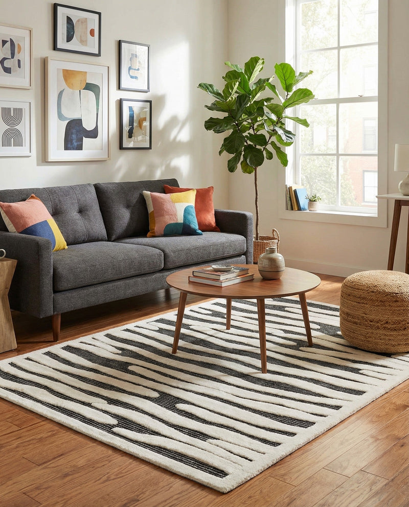 Monochrome Collection Area Rug - Slate Rectangle Gray  lifestyle 14
