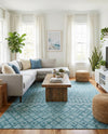 Garden Lattice Charm Collection Area Rug -  Pergola (Aqua) Rectangle Aqua  lifestyle 4