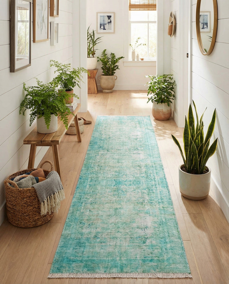 Bazaar Chic Collection Area Rug -  Taza Runner Turquoise  lifestyle 47
