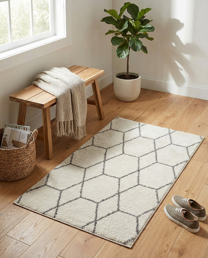 Trellis Mosaic Collection Area Rug - Arborville (Ivory) Rectangle Ivory  lifestyle 4