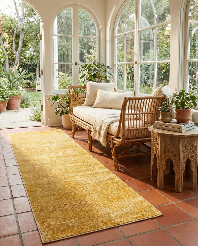 Bloomsbury Elegance Collection Area Rug -  Kensington (Yellow) Runner Yellow  lifestyle 59