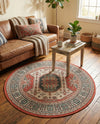 Patio Heritage Collection Area Rug - Veranda Round Multi  lifestyle 56