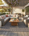 Savannah Pergola Collection Area Rug -  Pergola (Charcoal Gray) Rectangle Charcoal Gray  lifestyle 21