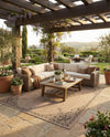 Patio Heritage Collection Area Rug -  Charleston (Beige) Rectangle Beige  lifestyle 19