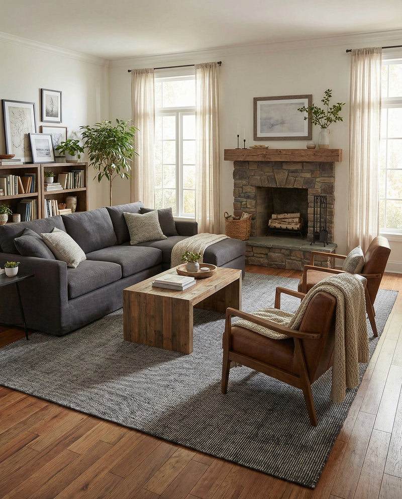 Berkshire Estate Collection Area Rug - Windsor (Earl Grey) Rectangle Earl Grey  lifestyle 19