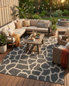 Savannah Escape Collection Area Rug -  Rainforest Rectangle Charcoal Gray  lifestyle 48