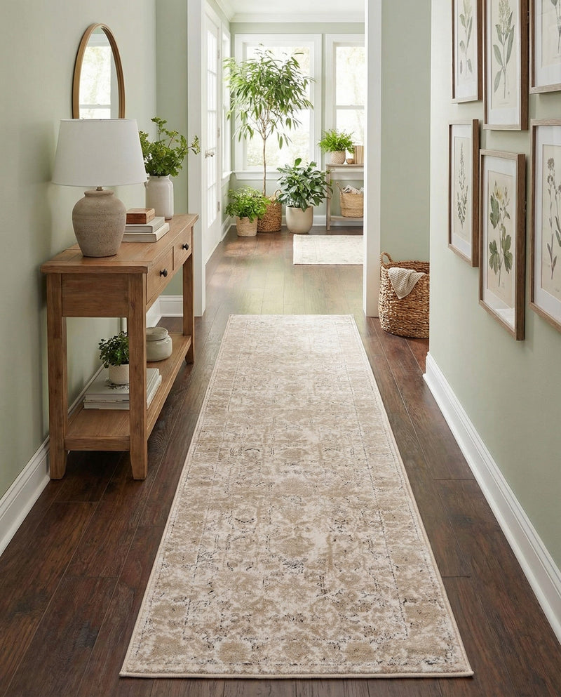 Cascade Range Collection Area Rug -  Shasta (Ivory) Runner Ivory  lifestyle 39