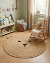Playful Threads Jute Collection Area Rug - Tanglewood Round Natural  lifestyle 75