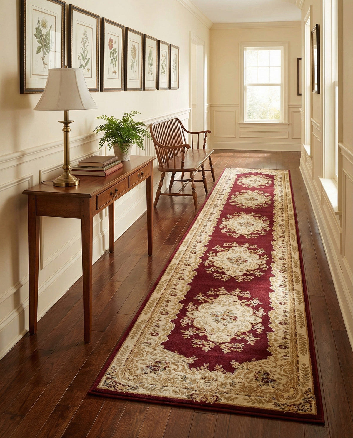 Versailles Elegance Collection Area Rug -  Vincennes Runner Red  lifestyle 113