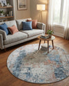 Aegean Elegance Washables Collection Area Rug -  Ithaca Round Multi  lifestyle 24