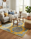 Arcadia Rugs Collection Area Rug -  Atlantis (Yellow) Rectangle Yellow  lifestyle 13