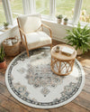 Beverly Grove Collection Area Rug - Melrose (Ivory) Round Ivory  lifestyle 32