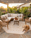 Tribal Terrace Treasures Collection Area Rug -  Incan Isle (Natural) Octagon Natural  lifestyle 41