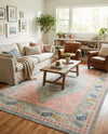 Savannah Series Collection Area Rug -  Augusta (Pink) Rectangle Pink  lifestyle 35