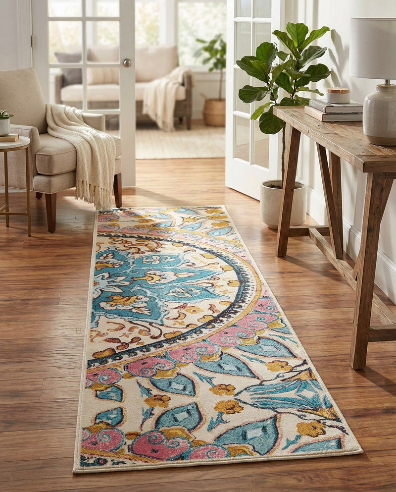 Patio Heritage Collection Area Rug - Tuscany Runner Multi  lifestyle 49