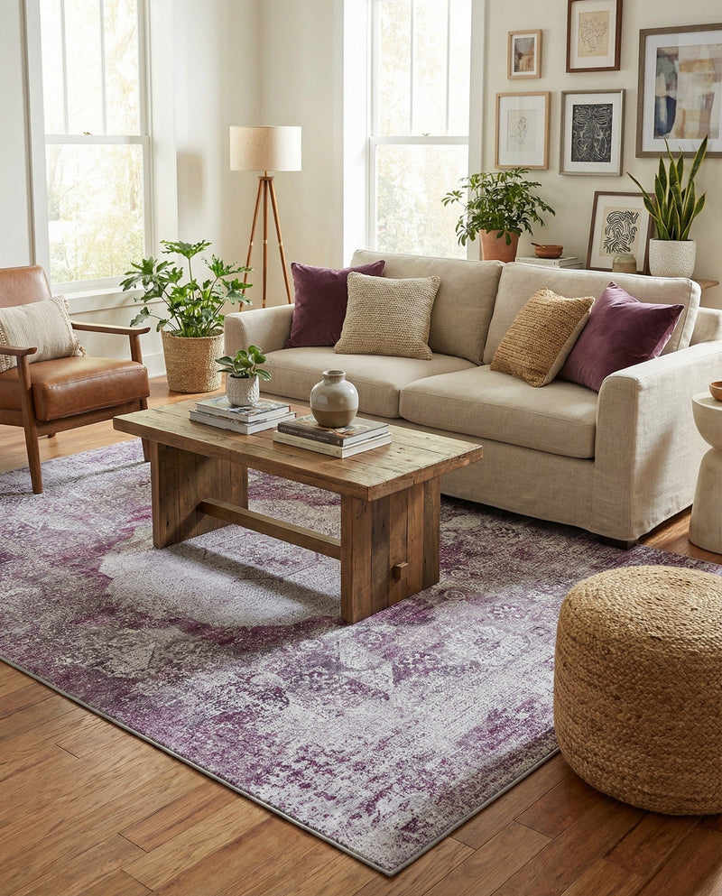 Laguna Sands Collection Area Rug - Catalina Rectangle Pink Ivory  lifestyle 32