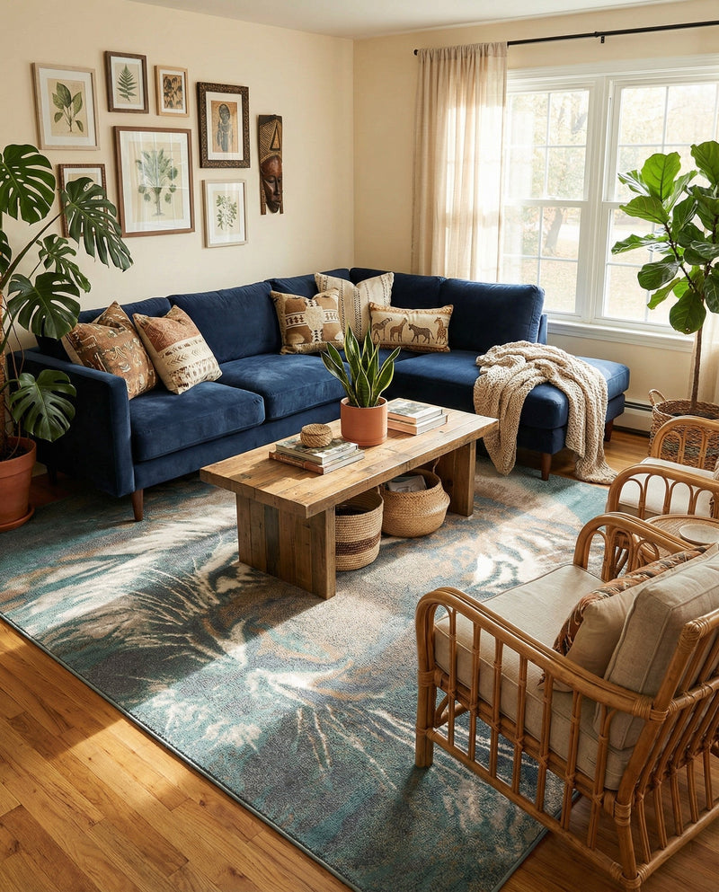 Savannah Sojourn Collection Area Rug -  Okavango Rectangle Multi  lifestyle 13