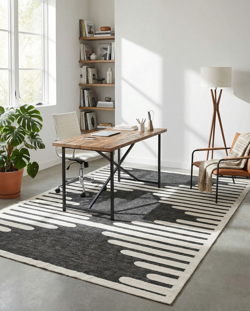 Monochrome Collection Area Rug -  Ash Rectangle Gray  lifestyle 11
