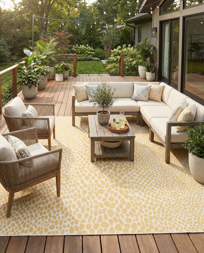 Urban Oasis Rugs Collection Area Rug -  Terrace (Yellow Ivory) Square Yellow Ivory  lifestyle 23