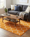 Trellis Mosaic Collection Area Rug -  Pergolatown (Orange) Rectangle Orange  lifestyle 18