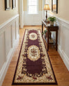 Versailles Elegance Collection Area Rug -  Louveciennes (Brown) Runner Brown  lifestyle 37