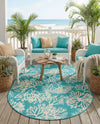 Seaside Haven Rugs Collection Area Rug -  Seaside Oval Teal  lifestyle 56