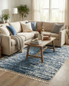 Tranquil Tides Shag Collection Area Rug - Marina Rectangle Blue  lifestyle 20
