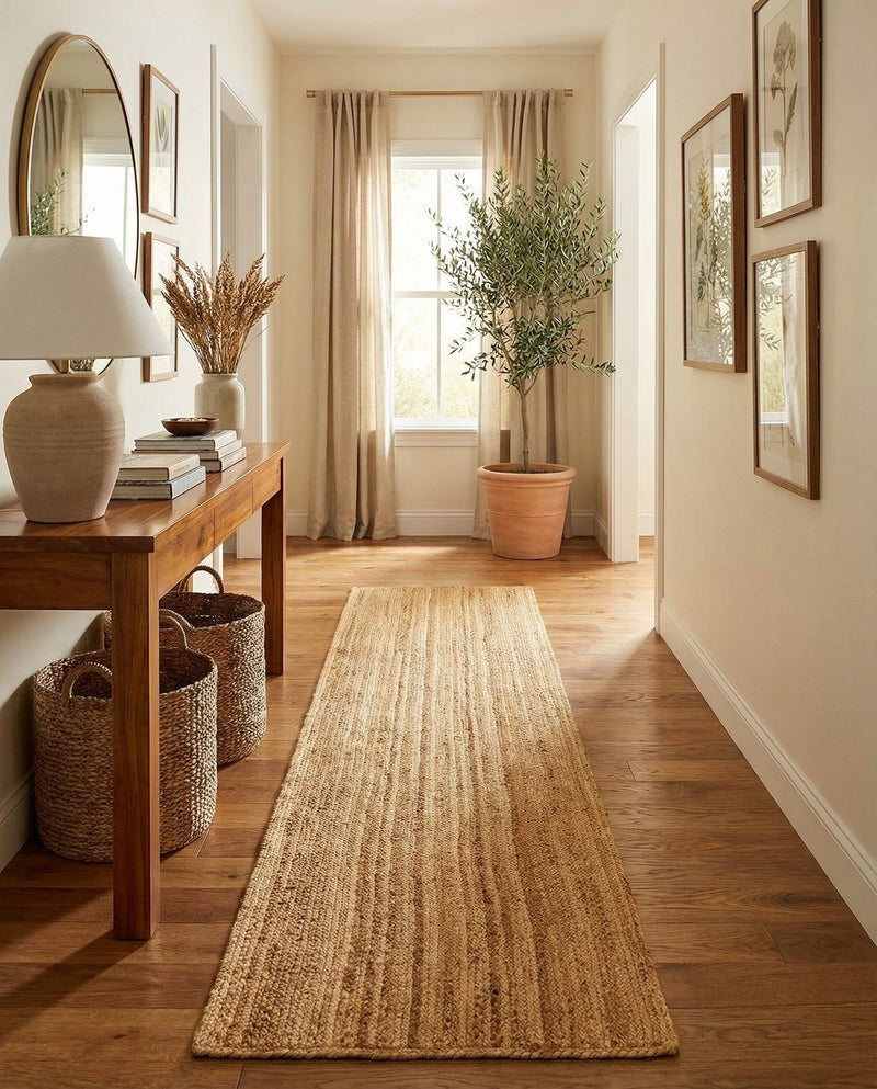 Woven Seaside Elegance Collection Area Rug - Coastline Runner Natural  lifestyle 44