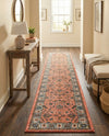 Casablanca Tapestry Collection Area Rug -  Marrakech (Salmon) Runner Salmon  lifestyle 25