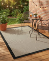 Terrace Fringe Collection Area Rug - Oceanside Rectangle Black  lifestyle 61