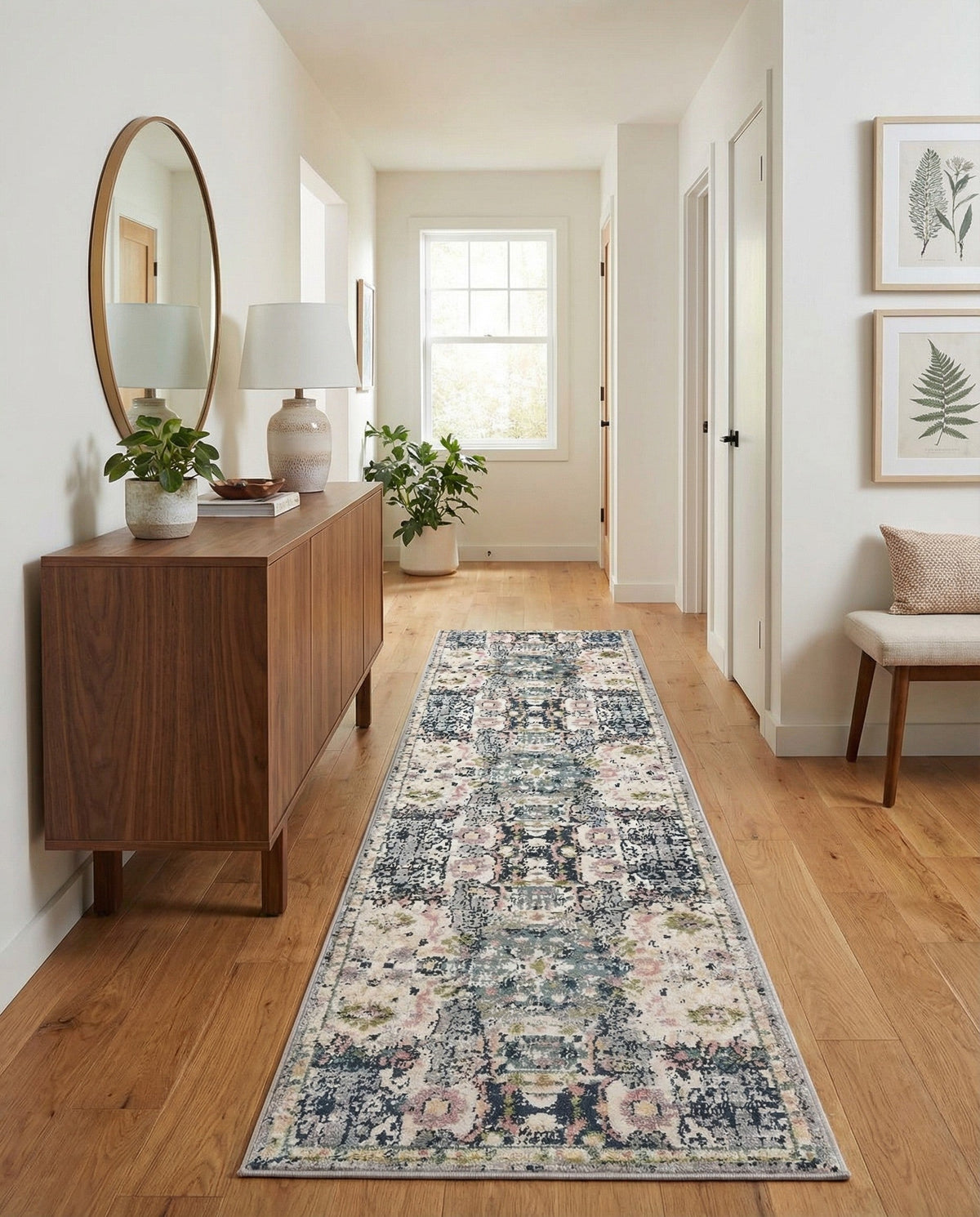 Savannah Elegance Collection Area Rug -  Azalea Runner Ivory  lifestyle 112