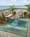 Seaside Haven Rugs Collection Area Rug -  Sandbar Rectangle Multi.Blue  lifestyle 9