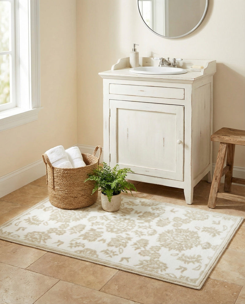 Andes Summit Collection Area Rug -  Chimborazo Rectangle White Brown  lifestyle 15