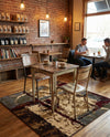 Bistro Lounge Collection Area Rug -  FlatWhite Square Multi  lifestyle 34