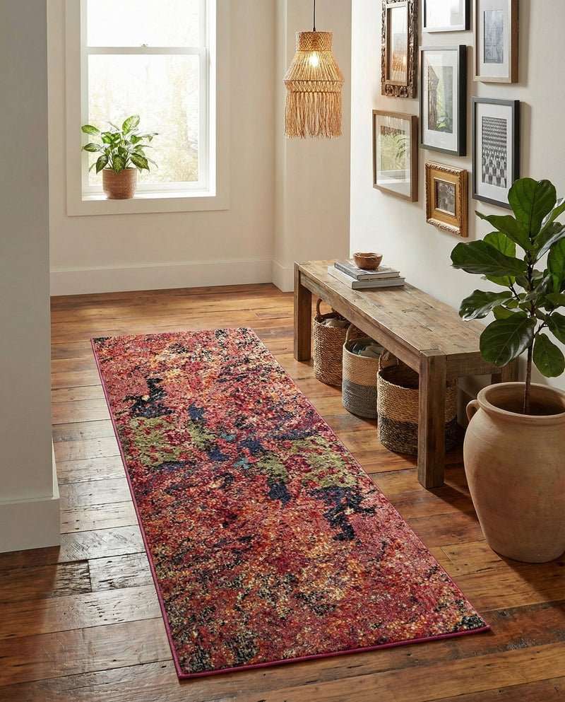 Autumnal Tapestry Collection Area Rug -  Chromaticville Runner Multi  lifestyle 50
