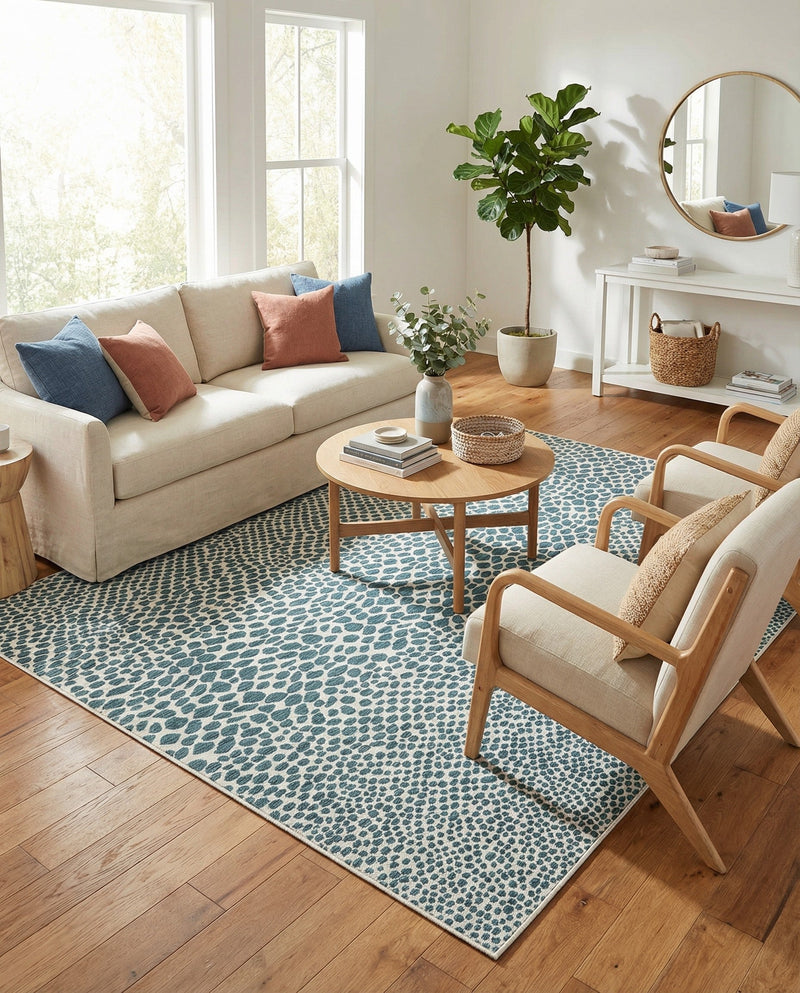 Urban Oasis Rugs Collection Area Rug -  Terrace (Teal) Rectangle Teal  lifestyle 15