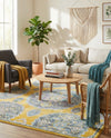 Arcadia Rugs Collection Area Rug -  Atlantis (Yellow) Square Yellow  lifestyle 69
