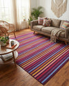 Seaside Stripes Collection Area Rug - Azul Rectangle Multi  lifestyle 35