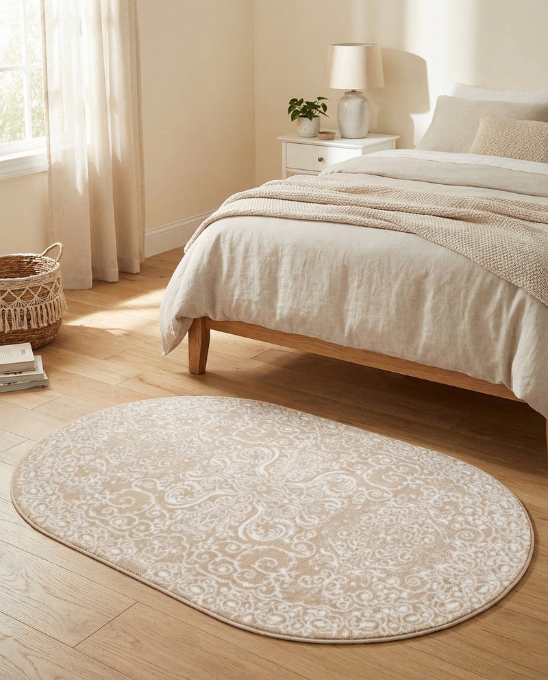 Andes Summit Collection Area Rug -  Lanín Oval Beige  lifestyle 73