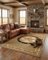 Frontier Trails Collection Area Rug - Redwood Rectangle Green  lifestyle 36