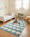 Wonder Tykes Collection Area Rug - Sparklewood Rectangle Sky blue  lifestyle 9
