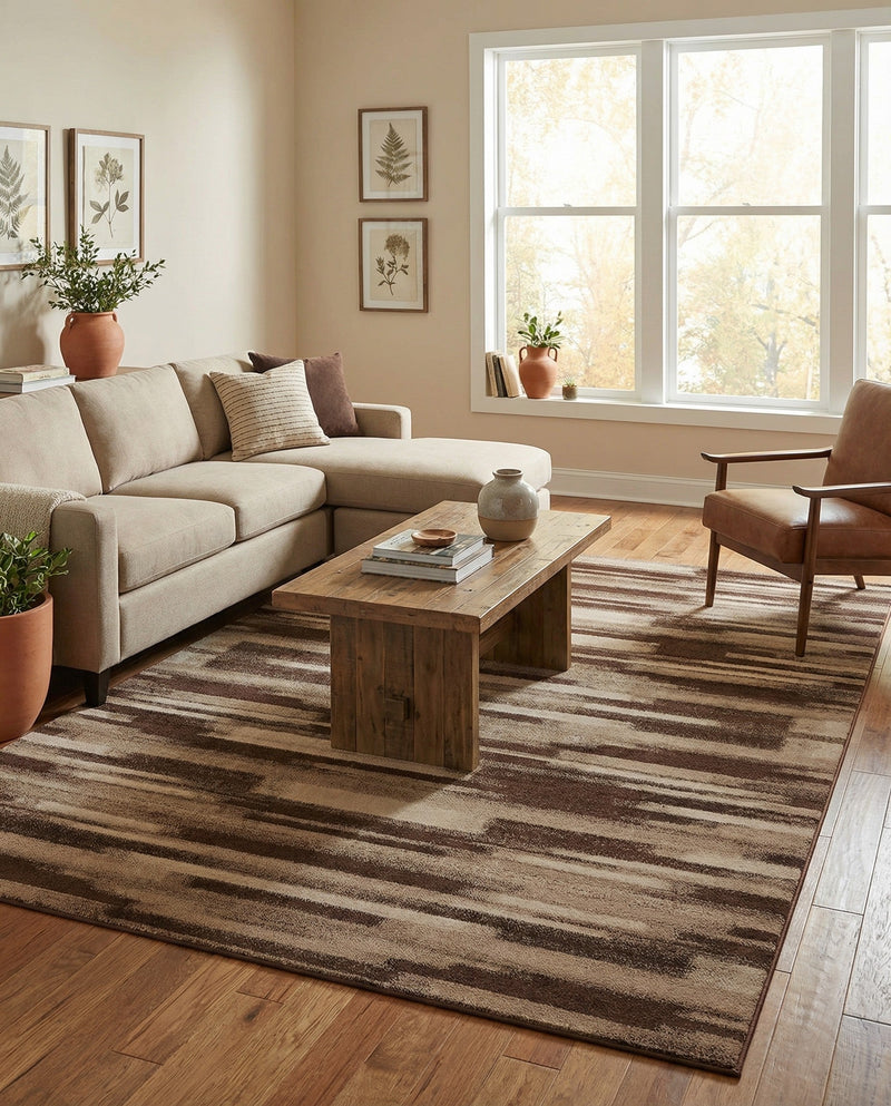 Autumn Meadow Collection Area Rug -  Duskridge Rectangle Brown  lifestyle 14