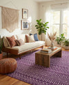 Marrakech Lattice Collection Area Rug - Medina (Violet) Rectangle Violet  lifestyle 3