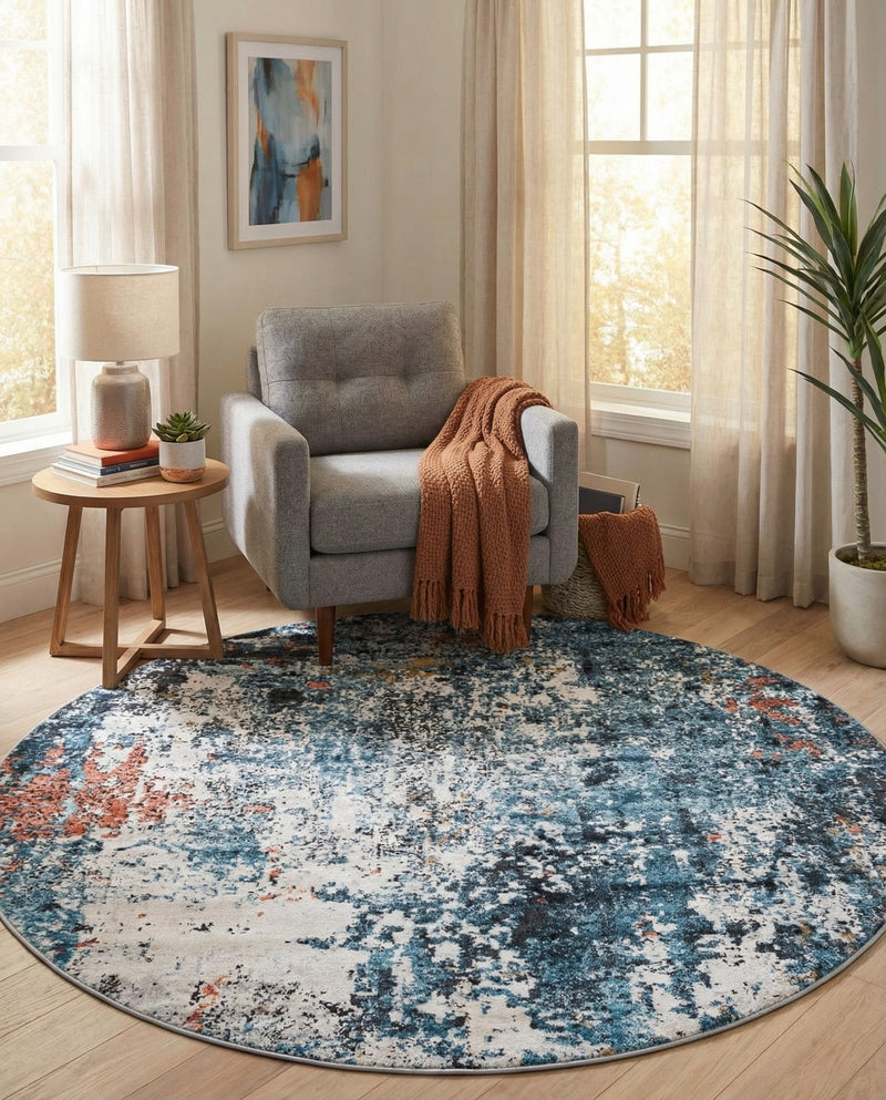 Dresden Elegance Collection Area Rug -  Seiffen Round Multi  lifestyle 49