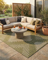 Urban Terrace Collection Area Rug -  Chelsea (Green) Rectangle Green  lifestyle 10