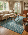 Savannah Pergola Collection Area Rug -  Pergola (Teal) Rectangle Teal  lifestyle 6