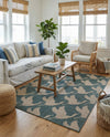 Seaside Haven Rugs Collection Area Rug -  Pelican Rectangle Stone Blue  lifestyle 14