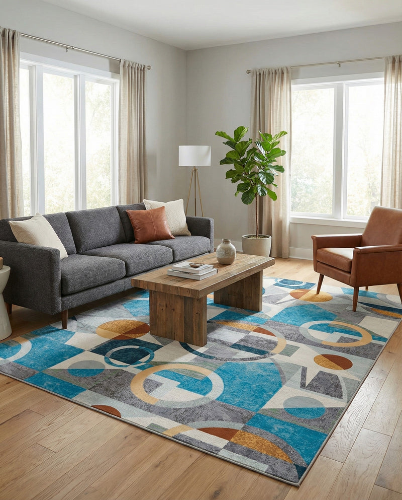 Urban Terrace Collection Area Rug -  Loggia Rectangle Multi  lifestyle 21