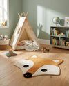 Whimsy Wonders Wool Collection Area Rug -  Meadow Round Orange and White  lifestyle 4