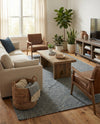 Highland Woven Jute Collection Area Rug - Glenmore (Navy Blue) Rectangle Navy Blue  lifestyle 6